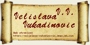 Velislava Vukadinović vizit kartica